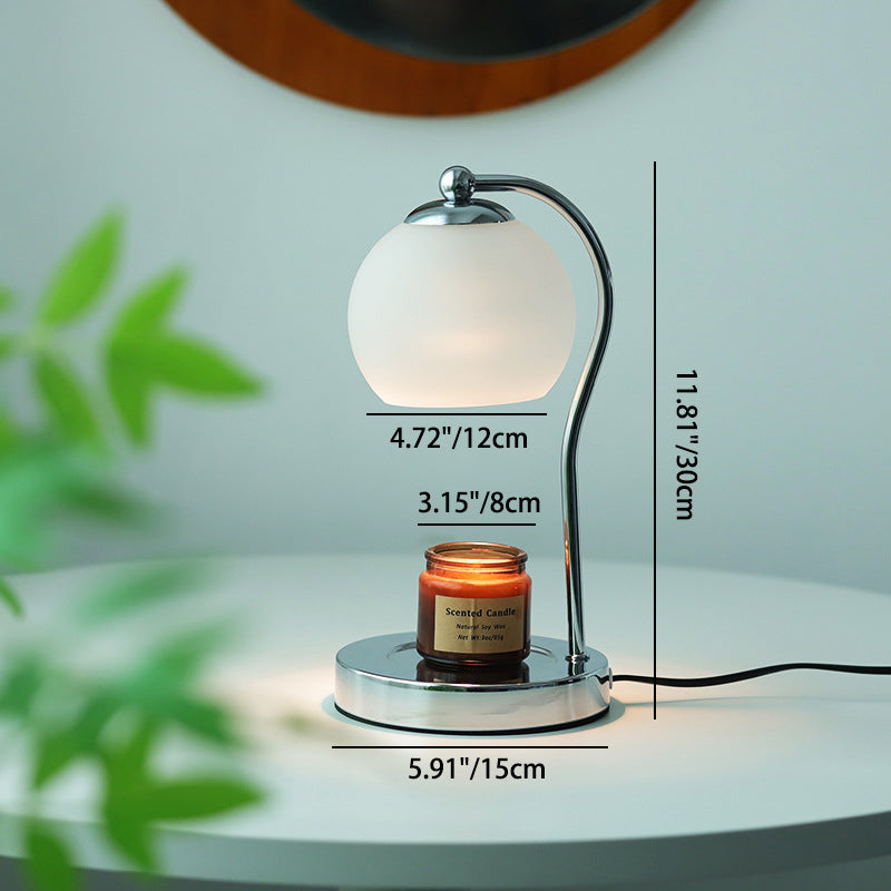 Modern Minimalist Orb Iron Glass 1-Light Melting Table Lamp