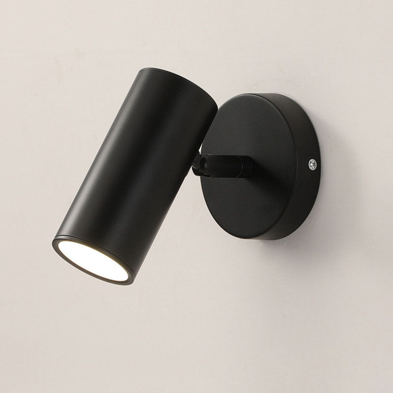 Modern Simplicity Plated Cylindrical Spotlight Wall Sconce