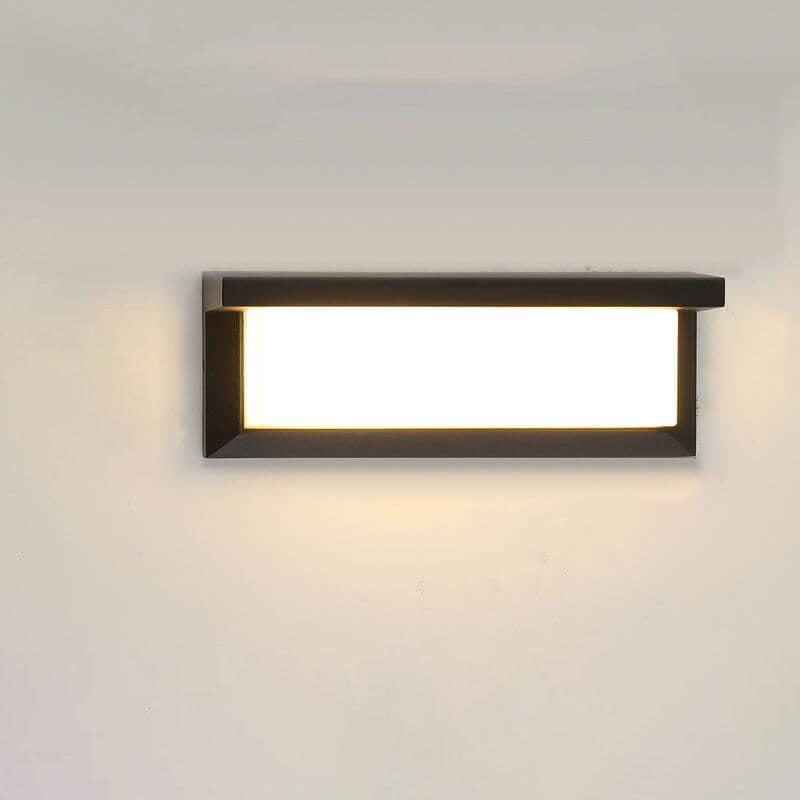 Modern Rectangular LED Sensor Outdoor Waterproof Wall Light