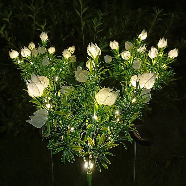Contemporary White Outdoor Stake Light