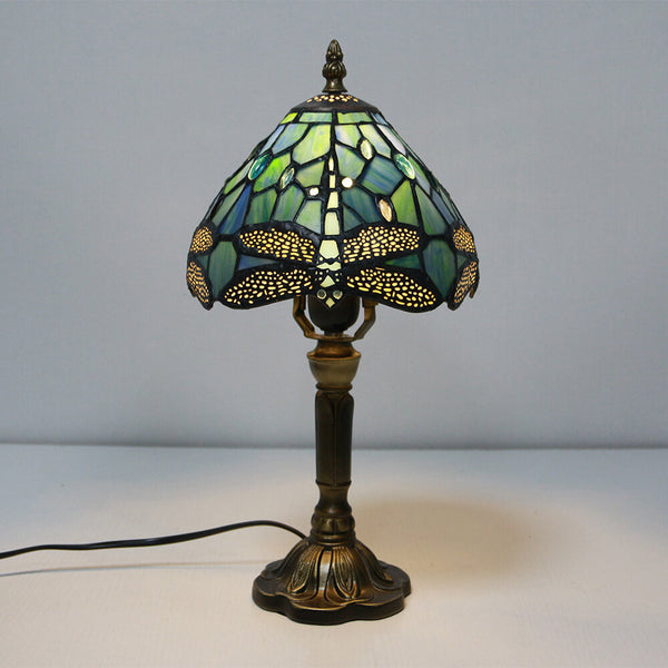 Vintage Tiffany Animal Flower Decoration Stained Table Lamp