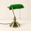 Retro-Colored Glass Table Lamp with Metal Base - Table Lamp