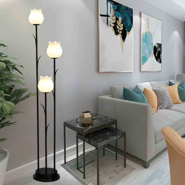 Scandinavian Black 3-Light Floor Lamp