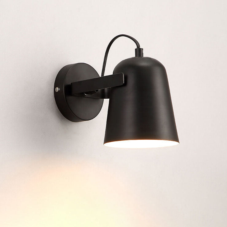 Nordic Macaron Iron Cylinder Dome 1-Light Wall Sconce