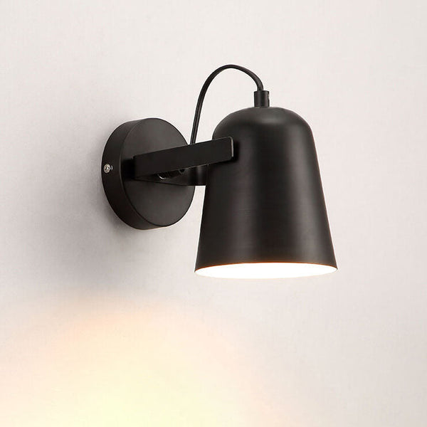 Nordic Macaron Iron Cylinder Dome 1-Light Wall Sconce