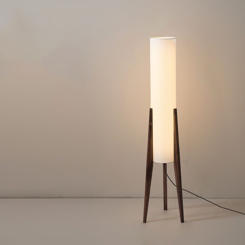 Traditional Chinese Walnut Floor Lamp
