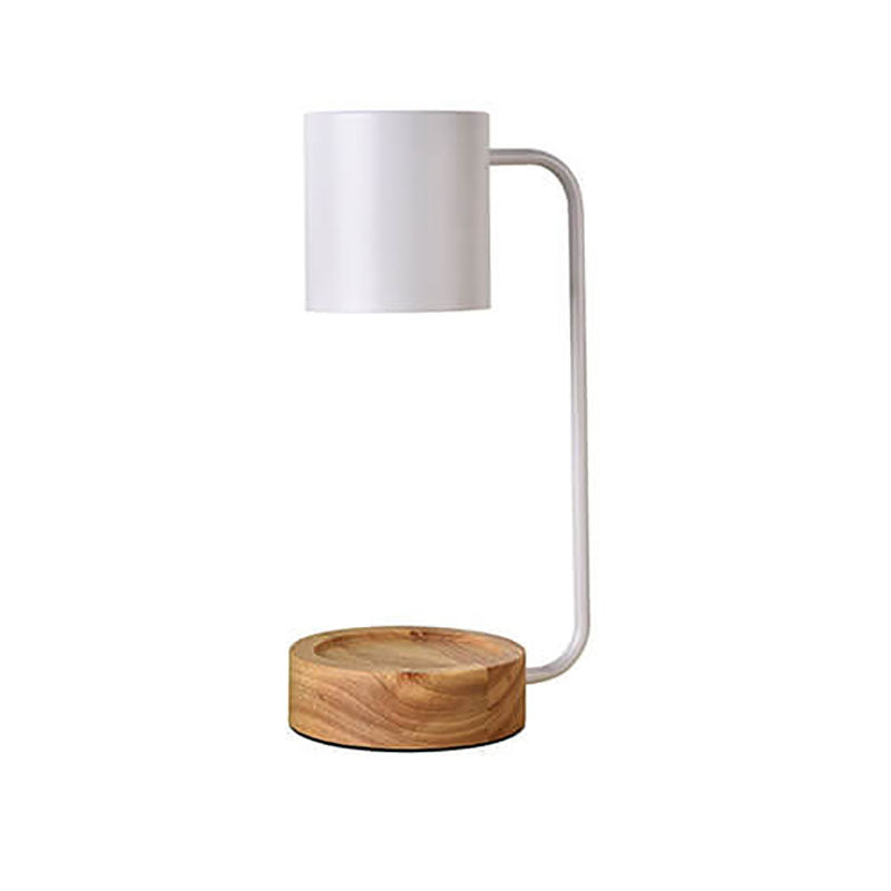 Japanese Minimalist Wood Table Lamp with Timed Table Lamp