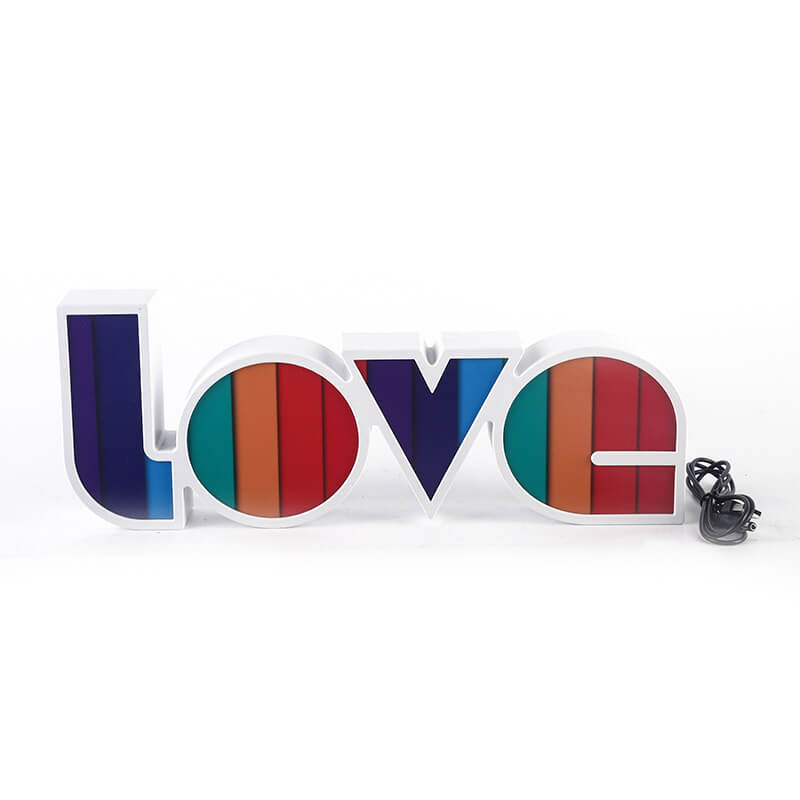 Creative PS LOVE Letters Wedding Valentines LED Table Lamp