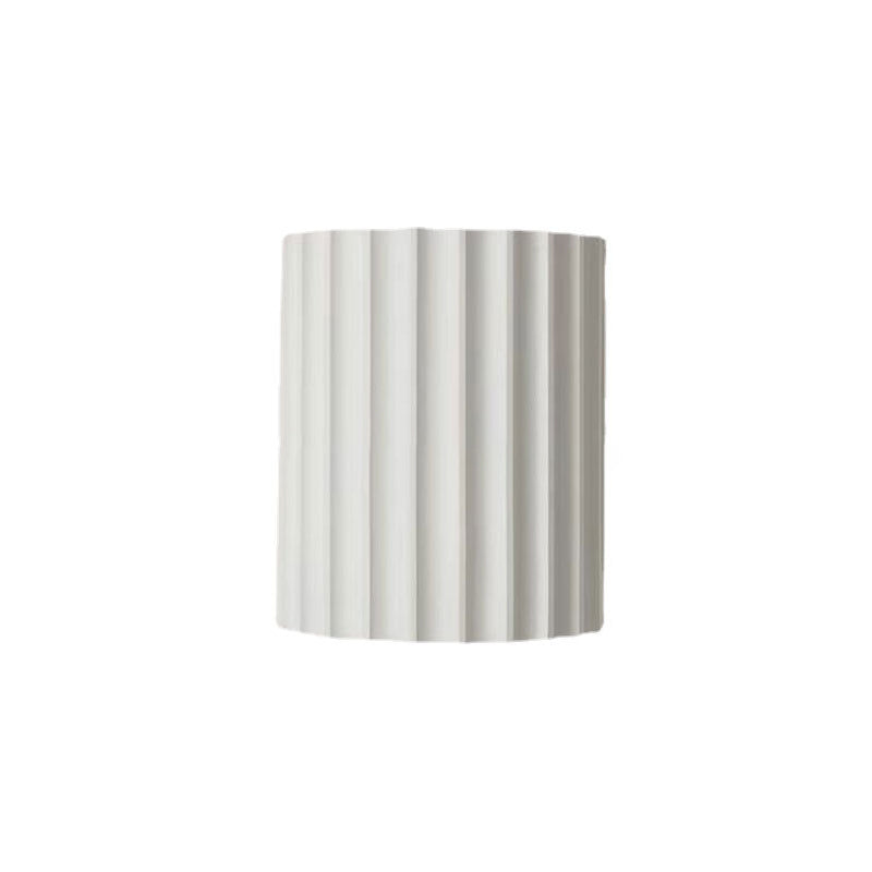 Contemporary Scandinavian Resin Half Column 2-Light Wall Sconce