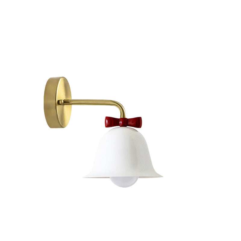 Traditional French Bell Butterfly Round Iron Wall Sconce