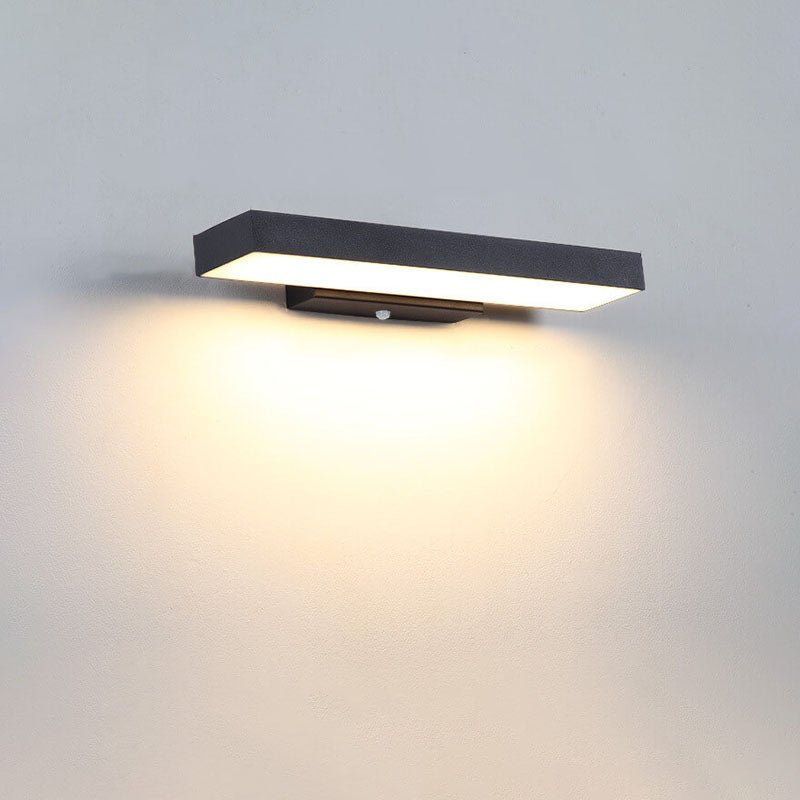 Modern Minimalist Rectangular Flat LED Sensor Wall Sconce