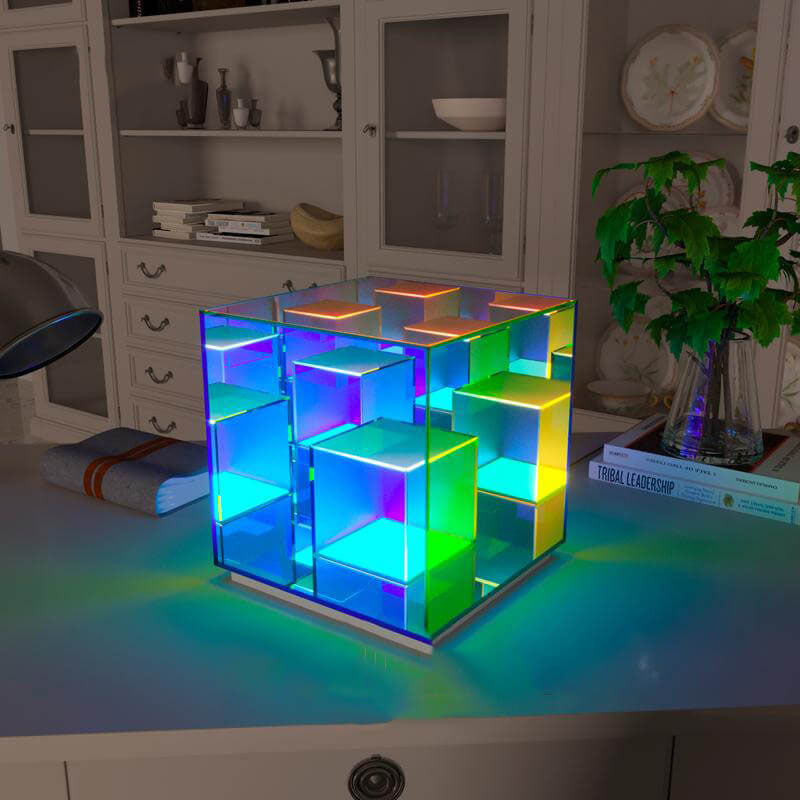 Modern Acrylic RGB Line LED Table Lamp