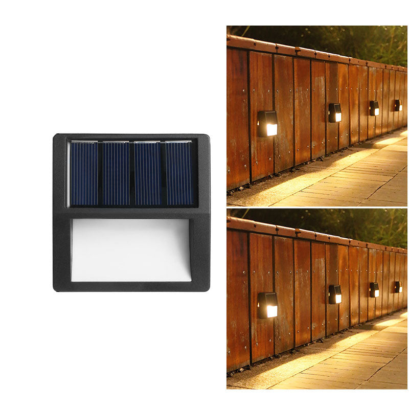 Modern Minimalist Solar LED Outdoor Patio Step Wall Light