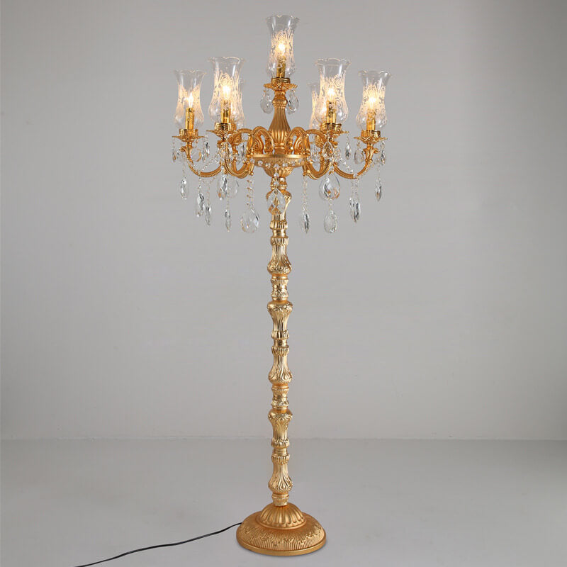 Traditional Gold 7-Light Floor Lamp