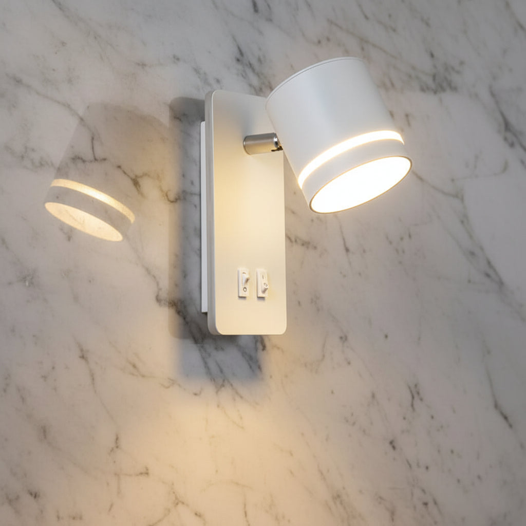 Contemporary Nordic Iron Square Spotlight Wall Sconce
