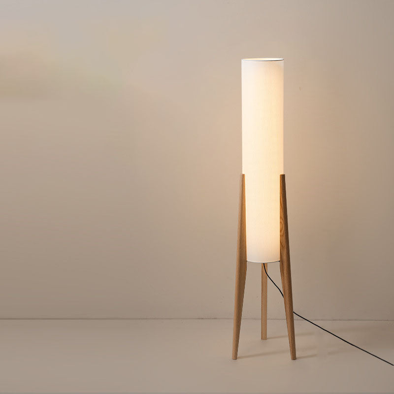 Traditional Chinese Walnut Floor Lamp