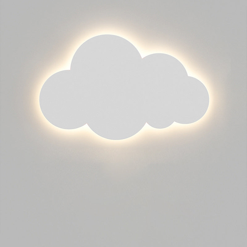 Contemporary Creative Cartoon Smiley Cloud LED Kids Wall Sconce