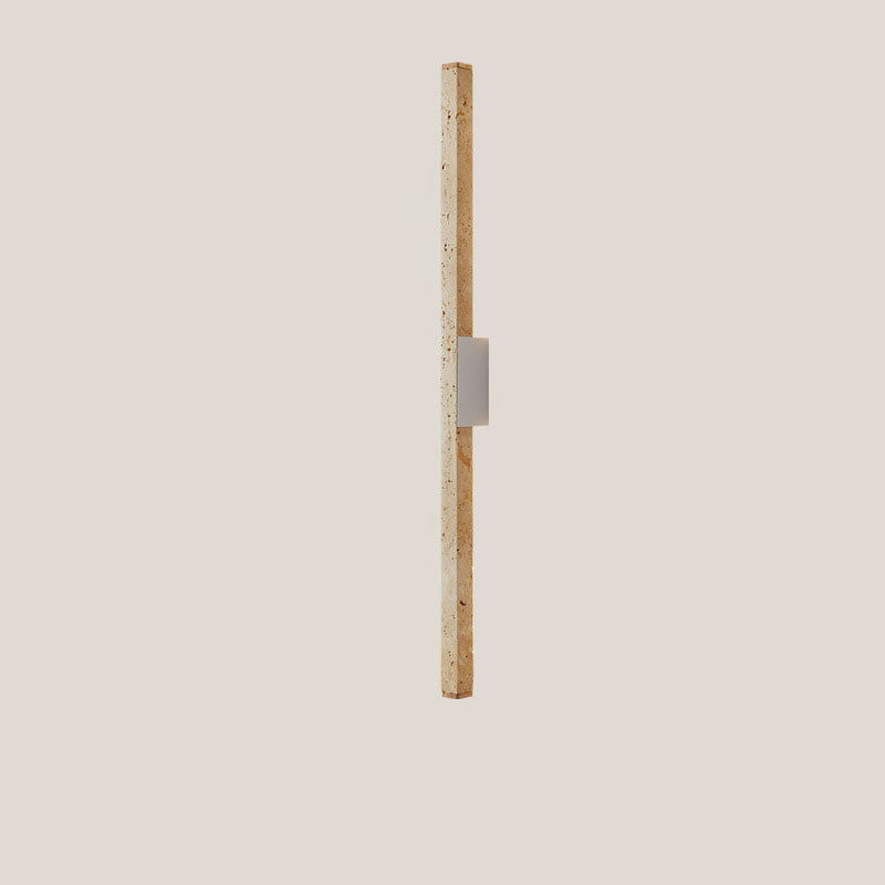 Japanese Wabi-Sabi Travertine Long Strip LED Wall Sconce