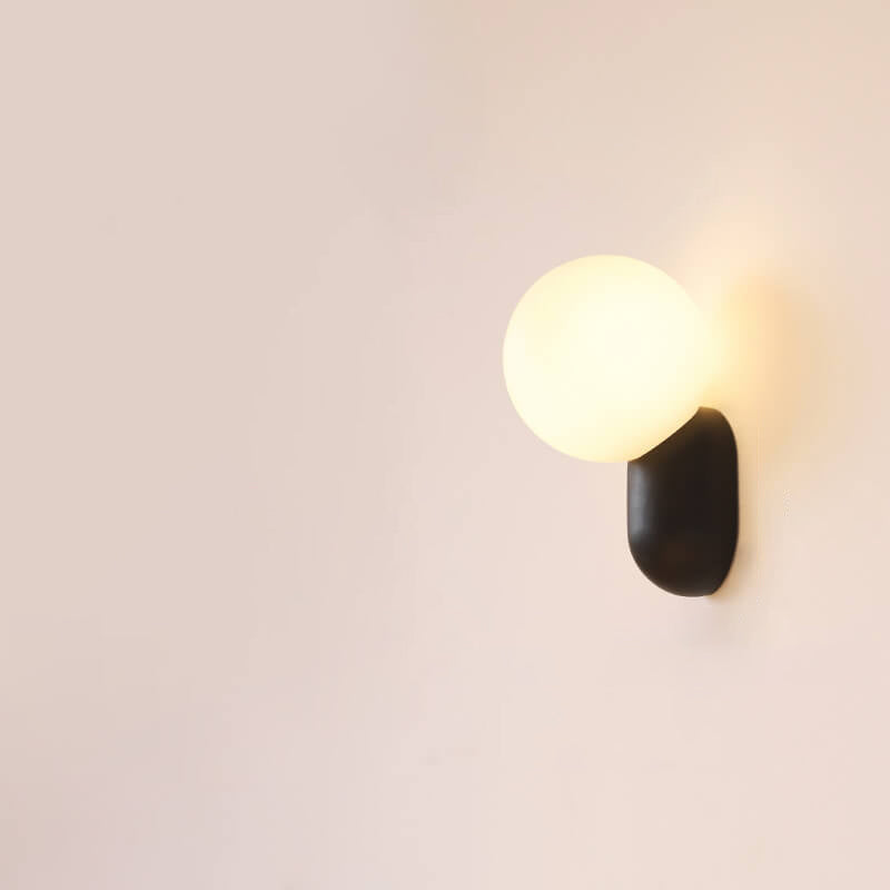 Macaron Cream Style Resin Glass Ball 1-Light Wall Sconce