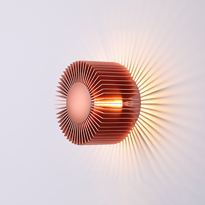 Modern Minimalist Aluminum Round Sunflower LED Wall Sconce