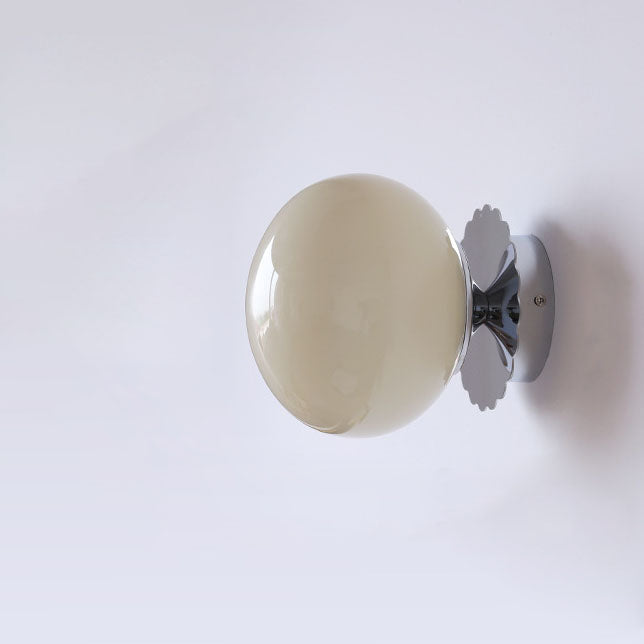 Modern Vintage Iron Glass Round Head Wall Sconce