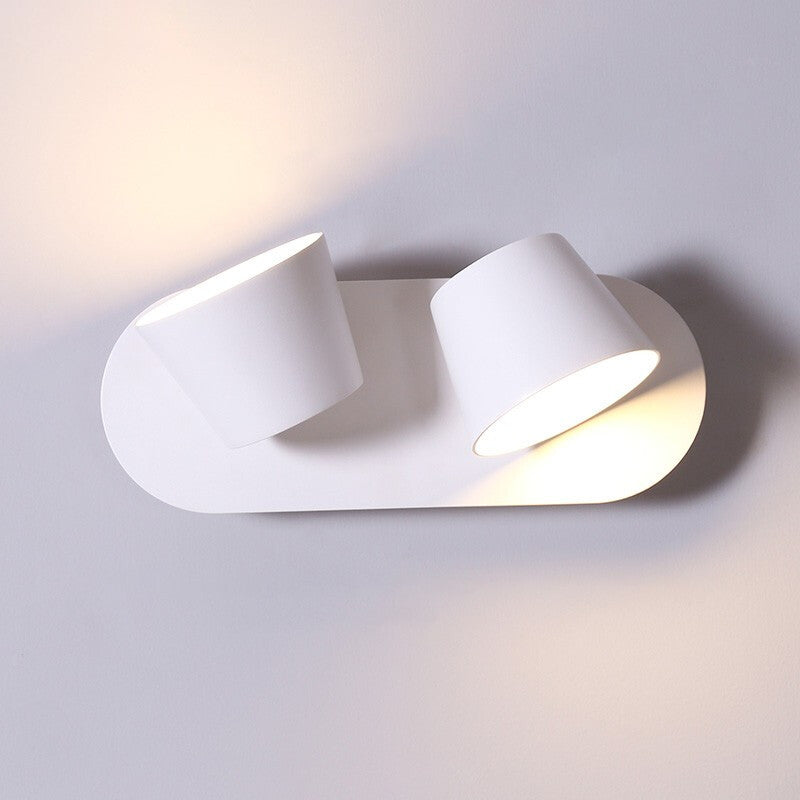Modern Minimalist Dome Frosted Rotatable LED Reading Wall Sconce