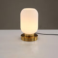 Elegant Nordic Striped Glass Oval 1-Light Table Lamp