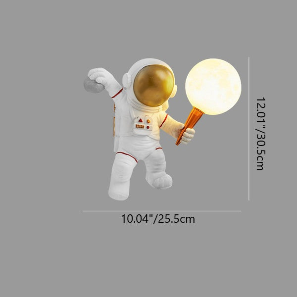 Modern Cartoon Astronaut Wall Sconce 1-Light Wall Sconce