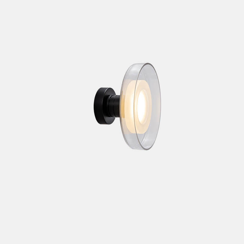 Nordic Vintage Round Hardware Glass LED Wall Sconce