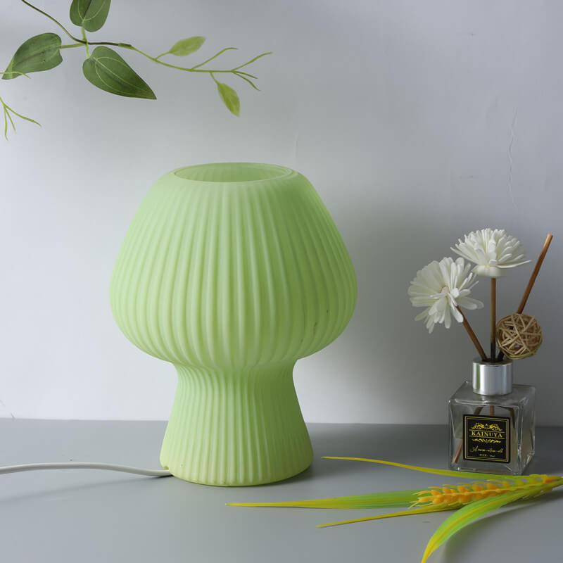 Modern Minimalist Mushroom 1-Light Glass Table Lamp