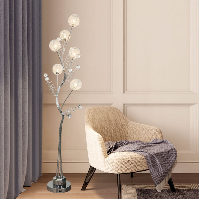 Modern Multicolor 6-Light Floor Lamp