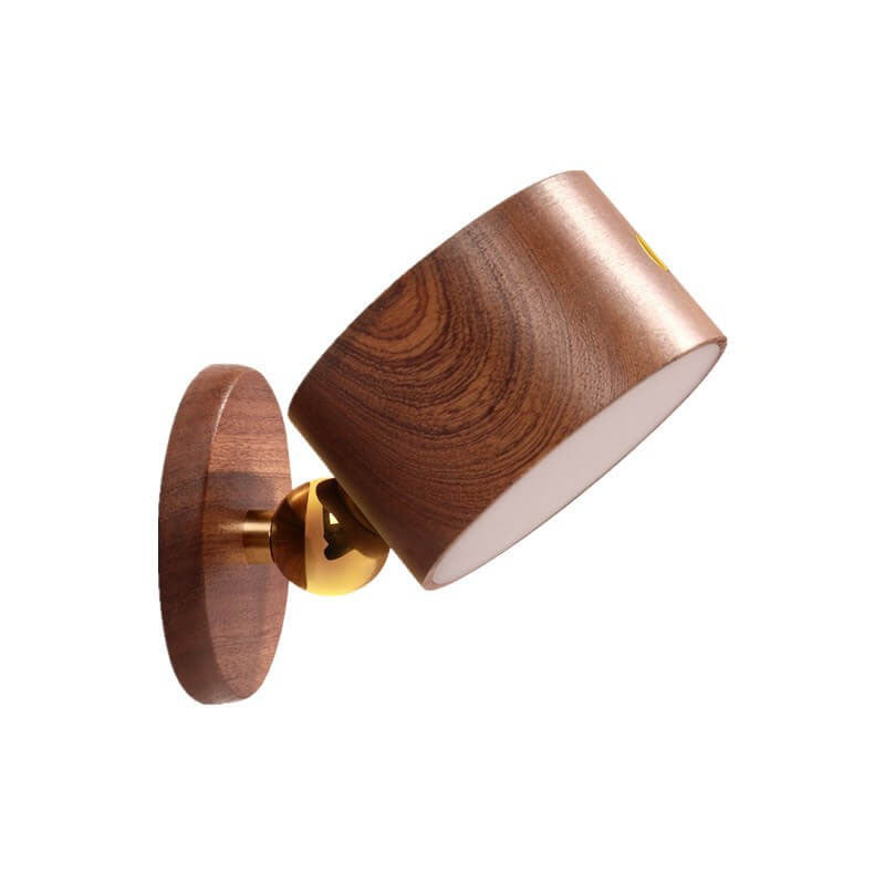 Simple Wooden USB Rechargeable Touch Magnetic Wall Sconce