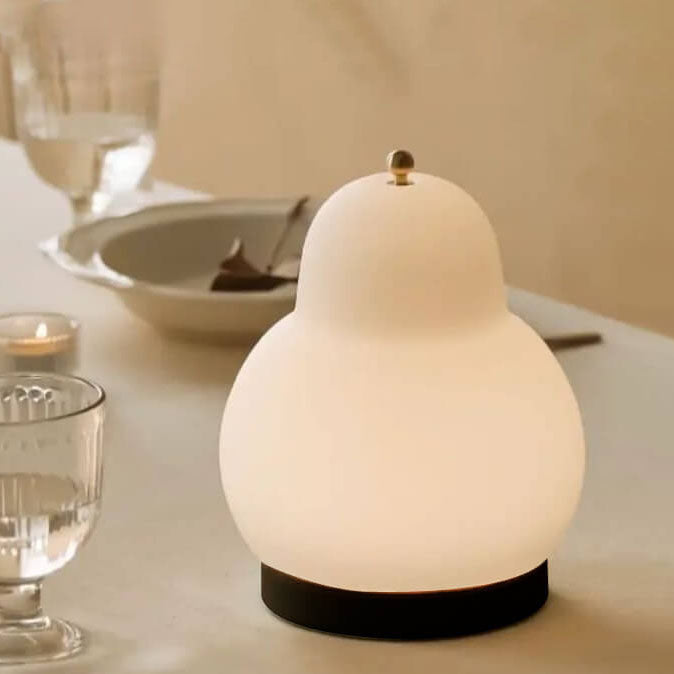 Traditional French Cream Pear Shape LED Table Lamp