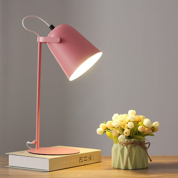 Nordic Macaron Color Creative Iron Bucket Table Table Lamp