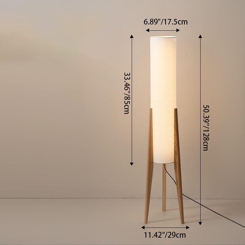 Traditional Chinese Walnut Floor Lamp