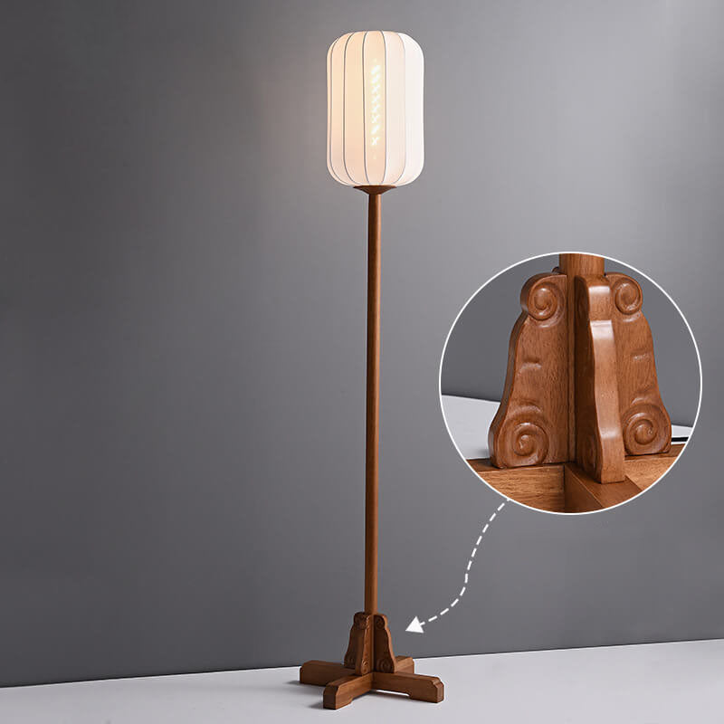 Japanese Natural Wood Floor Lamp