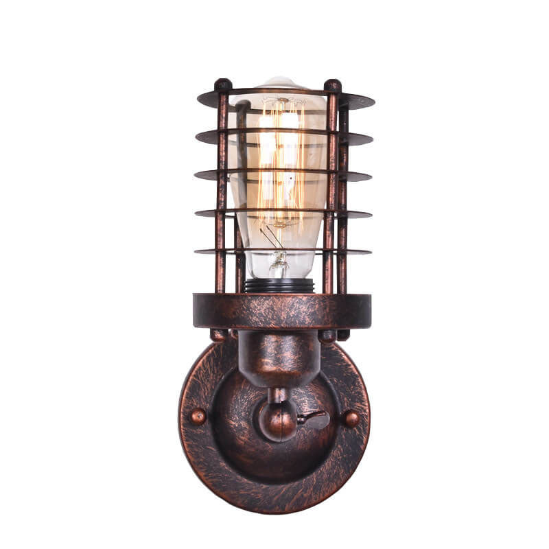 Northern Retro Industrial Wrought Iron 1-Light Wall Sconce