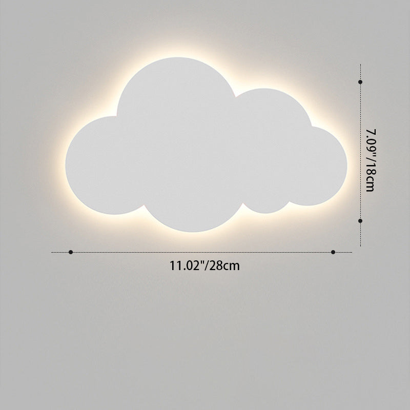 Contemporary Creative Cartoon Smiley Cloud LED Kids Wall Sconce