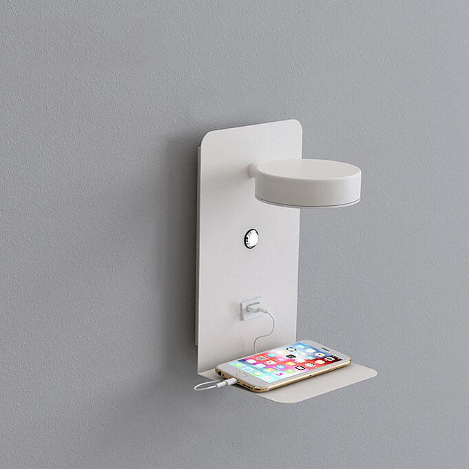 Modern Iron Square LED USB Rechargeable Wall Sconce
