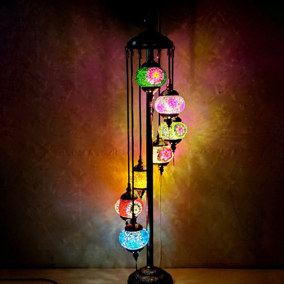Tiffany Stained Glass 5-Light Floor Lamp