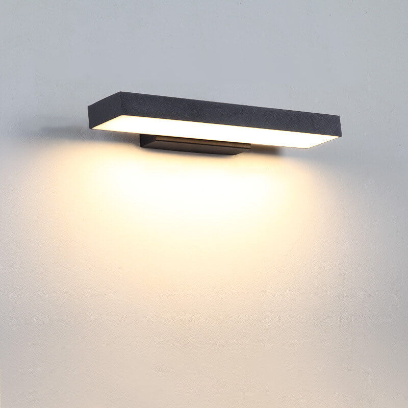 Modern Minimalist Rectangular Flat LED Sensor Wall Sconce