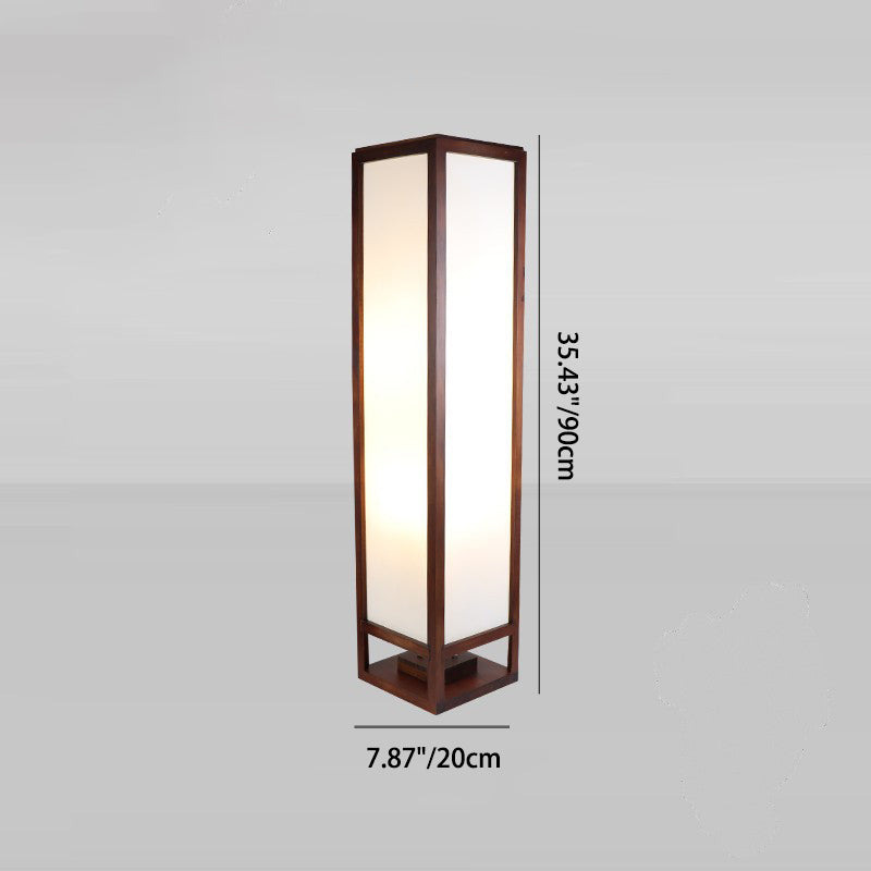 Traditional Chinese Walnut Arc Floor Lamp