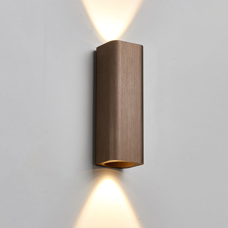 Nordic Minimalist Brushed Aluminum Rectangular Wall Sconce