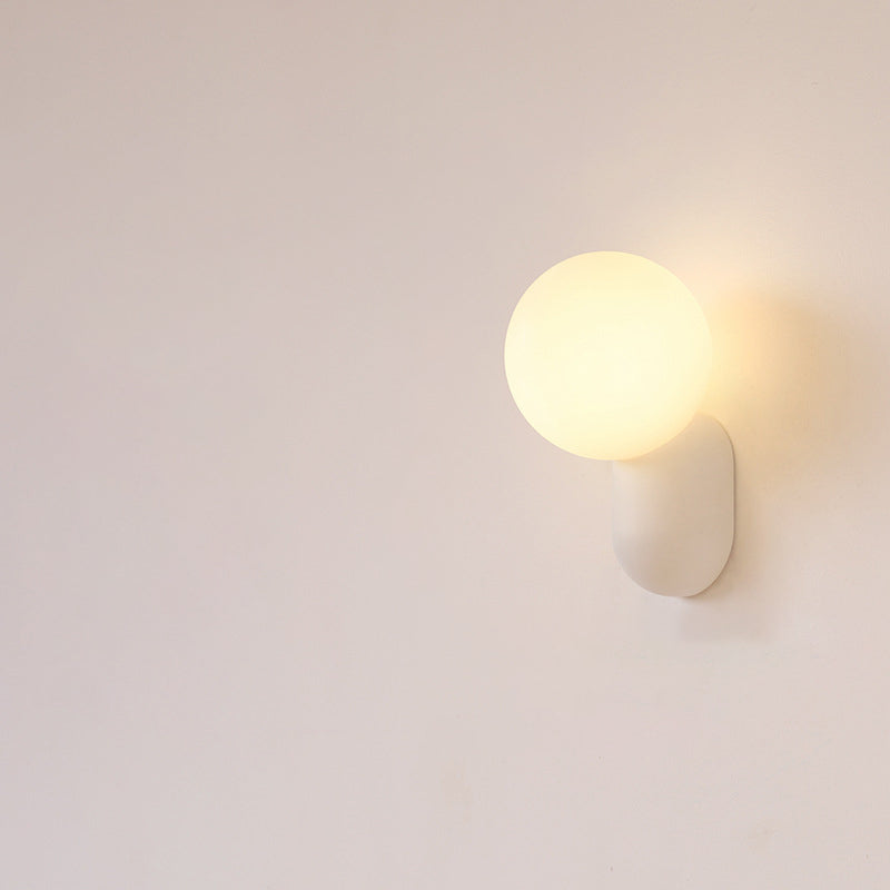 Macaron Cream Style Resin Glass Ball 1-Light Wall Sconce