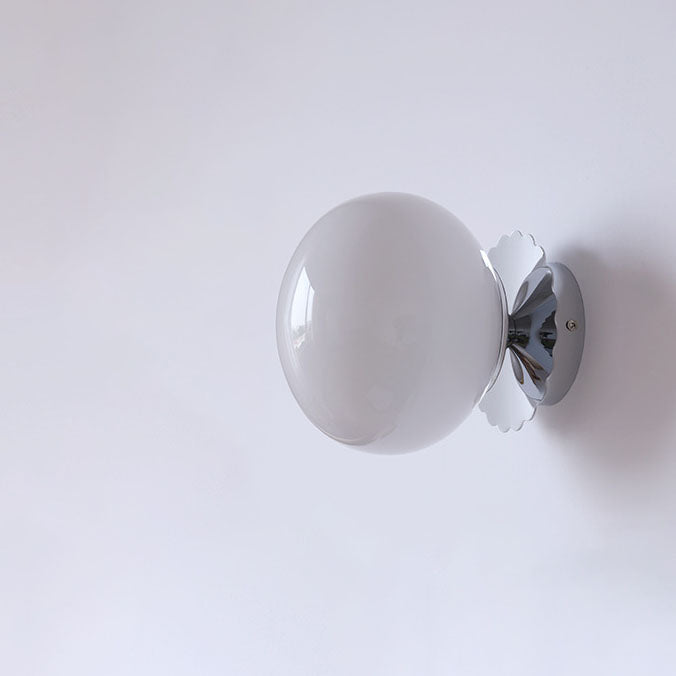 Modern Vintage Iron Glass Round Head Wall Sconce