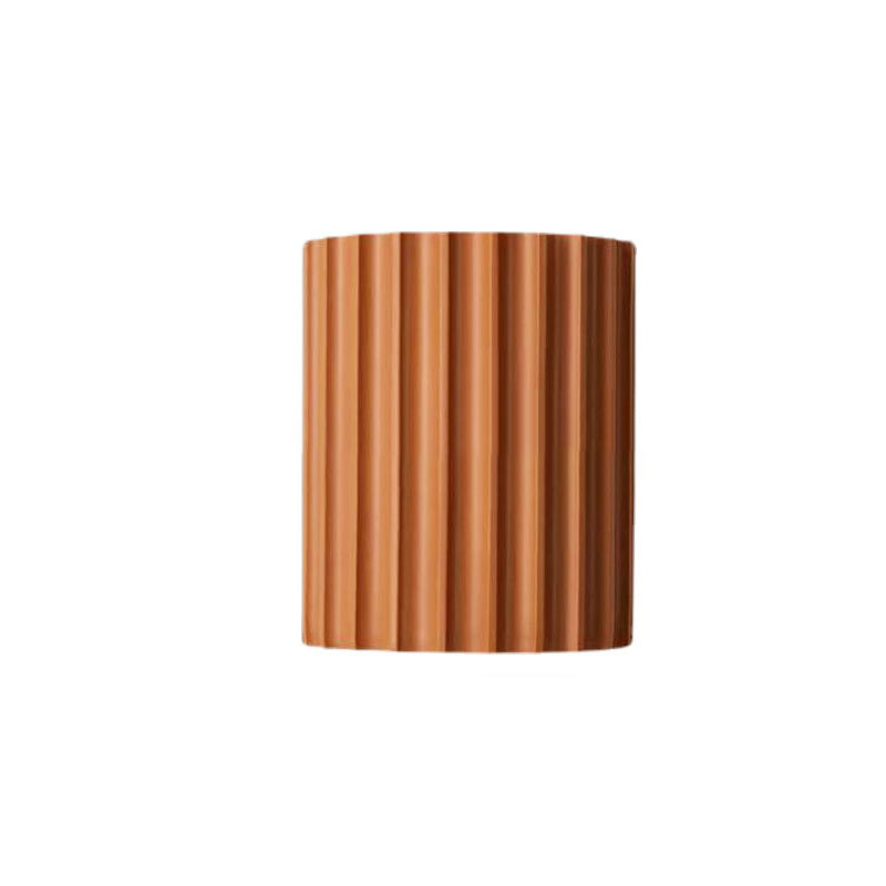 Contemporary Scandinavian Resin Half Column 2-Light Wall Sconce