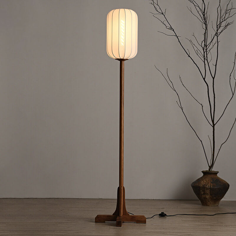 Japanese Natural Wood Floor Lamp