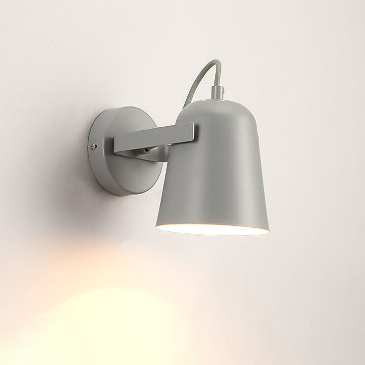 Nordic Macaron Iron Cylinder Dome 1-Light Wall Sconce