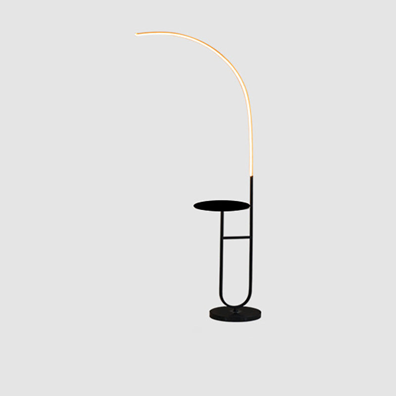 Modern White Arc Floor Lamp