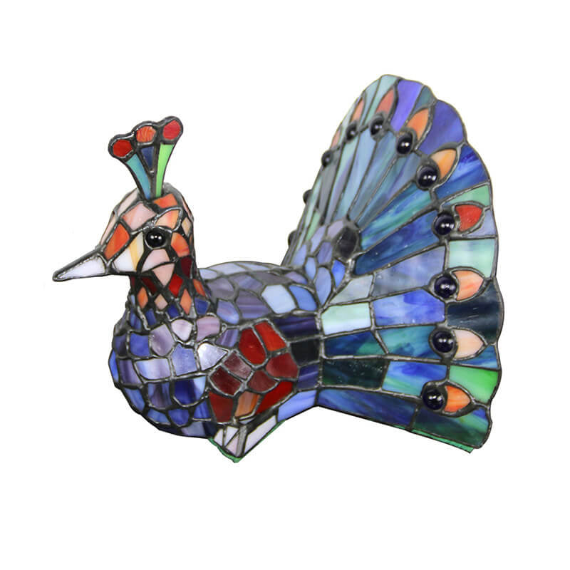 Tiffany Creative Animal Stained Glass 1-Light Table Lamp
